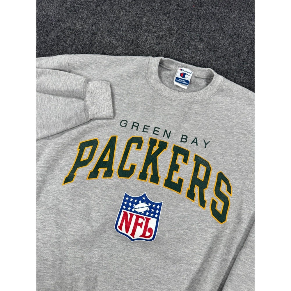 VTG Champion Green Bay Packers NFL Crewneck Sweatshirt Mens XXL Gray 90s